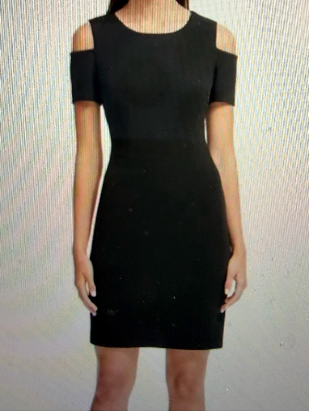 Black Cold-Shoulder Sheath Midi Dress - NWT - Size 16